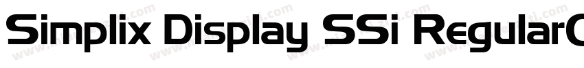 Simplix Display SSi Regular001001字体转换